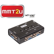 MT-VIKI 4 PORT VGA PS2 KVM SWITCH WITH 4 KVM CABLE FOR PC / PROJECTOR (KVM/P4M)