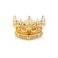 ake ake the Grand Golden Westminster Crown ring แหวนเงินแท้ 925 แกะมือขัดเงาพิเศษ ชุบทองคำแท้ 24 กะร