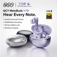 QCY Melobuds N70 Hi-Res LDAC Wireless Earbuds | Dual-Driver | BT6.0 | -56dB ANC | 50H Playtime