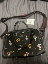 Coach x Disney Rowan Satchel with Holiday print