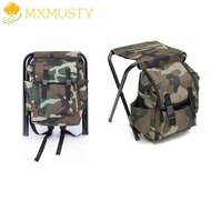 MXMUSTY Mountaineering Backpack Chair, Foldable Large Capacity Mountaineering Bag Chair, Leisure Wear-resistant High Load-bearing Sturdy Foldable Fishing Stool Hiking