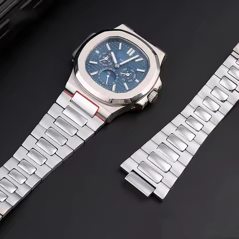 Watch accessoriesFor Patek Philippe Watchband Steel Belt PP Nautilus 5711 5712/1A010 Convex Steel Wa