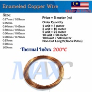 5 Meter of Enameled Copper Wire 0.27, 0.29, 0.35, 0.4mm 0.45mm 0.5mm 0.55mm 0.6mm 0.65mm 0.7mm 0.75mm 0.85mm 0.9, 1.00mm