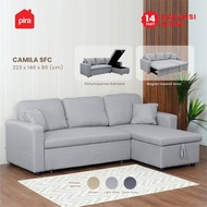 PIRA BAVARIAN CAMILA SFC Sofa Multifungsi Sofa Bed LIGHT GREY