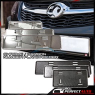 Plastic ABS Chrome Number Plate Holder Licence Plate Frame (13 x 8inch)