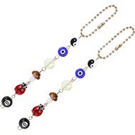 Evil Eye Car Decorations,8 Ball Mushroom Ladybug Pendants Lucky Car Hanging Accessories,Rear View Mi
