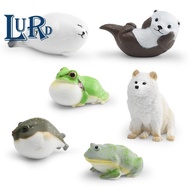 Simulated Wild Animal Model - Tree Frog Clown Frog Otter Seal Puffer Fish Civet Cat Decorative Ornam