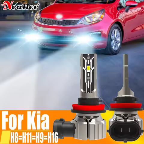 2x H11 H8 Led Fog Lights Headlight Canbus H16 H9 Car Bulb Driving Running Lamp 12v 55w For Kia Rio 3