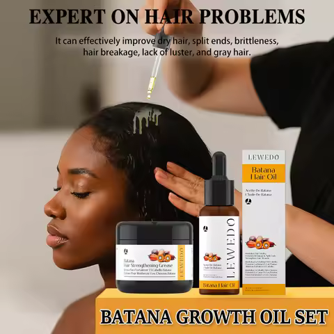 Hair Growth Oil Kit Organic Batana Oil for hair growth 100% Pure Hair Strengthening Oil Anti Hair Lo