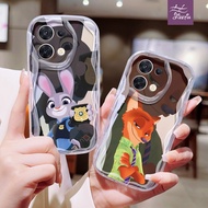 Judy Rabbit and Nick Fox casing ph Strange Shape For OPPO Reno 8/T/Pro 7 6/Z/LIFE 5/F/Z/LIFE 4/Z/Pro F9 F19S F11 F17 Pro 4G/5G soft case Cute Girl Cute Mobile Phone Plastic