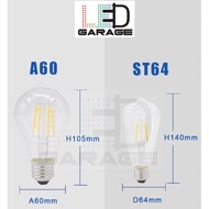 LED Edison Bulb ST64 A60 LED Filament Bulb 4W E27 Bulb Retro Vintage Light Bulb Mentol Lampu [ Warm 