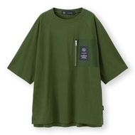 愛日貨現貨 Gu Undercover 高橋盾 男裝超寬版拉鍊外套T恤 333499 軍綠色L號