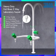 Heavy Duty Makmal Paip Air Tiga Mulut Tembaga (3 Way Laboratory Faucet Full Brass / 全铜实验室水龙头)