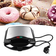 MINI Donut Maker เครื่องสำหรับเด็กอาหารเช้าขนมขบเคี้ยวขนมหวานที่มีพื้นผิวไม่ติดทำให้ 8 โดนัท EU Plug 220V