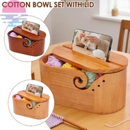 Oval Wool Holder Elliptical Yarn Bowl Wooden Knitting Bowl Yarn Holder for Crochet and Knitting Proj