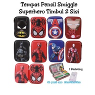 Smiggle Pencil Case Box S2 Kids Batman ironman spiderman Captain America Hardcase