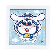 Doremon mini diamond painting size 18x18cm with frame