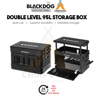 Blackdog 95L Double Layer Storage Box Foldable Multipurpose Table Top Camping Organizer Storage Trav