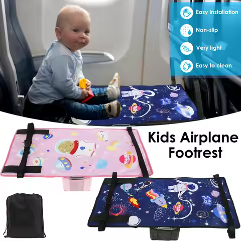 Kids Travel Airplane Bed Baby Pedals Bed Portable Travel Airplane Bed Foot Leg Rest Hammock Footrest