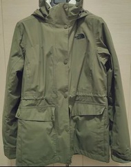 The north face 男裝綠色三合一外套-M/L