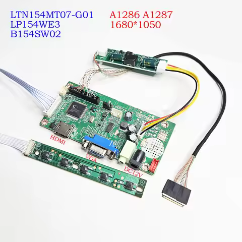 LCD Controller Board for MBP A1286 A1287 LCD B154SW02 V3 LP154WE3-TLA1 LTN154MT07-G01 1680x1050 40P 
