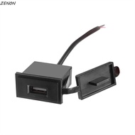 ZENON USB Charger Socket Car RV Bus Waterproof Mobile Pphone Charger USB Ports 2.4A 12V For Motorcyc