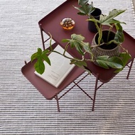 【Hübsch】－990832 梅紅色系工業風金屬置物桌-2件組 矮桌 茶几