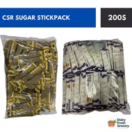CSR Sugar Stickpack Pack Sachet Pack - 200sachet ( Fine Sugar / Brown Sugar) | Gula Perang / Gula Ha