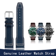 20mm 21mm High Quality Italy Genuine Leather Watchband For IWC Big PILOT Spitfire Watch Cowhide Black brown blue Man Wristband
