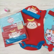 Baby Set Monyet dan Kucing Merah Biru (Topi)