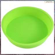 [L E U R] Silicone Mould Bakeware 26cm/10inch Round Cake Form Baking Pan Blue and green colors are r