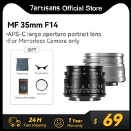 yuan6 7artisans 7 artisans 35mm F1.4 APS-C Prime Lens For Sony ZVE10 NEX-6 Fujifilm FX Canon EOS-M Micro 4/3 epm1 Nikon Z5 Canon RF DSLRs Lenses