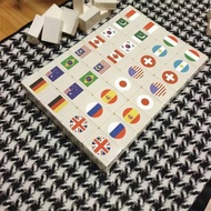65 Blocks Tiktok Seaside Escape Mahjong Tile with Pattern of Flag Ball 1/2 Players Funny Parent Chil