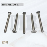 Bolt Verseng L M6X16 Bolt JFL 6X16 / Countersunk L M6 X 16 / 6 X 16 - Socket Countersunk Screw Stain