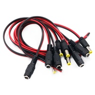 5ชิ้นสายไฟ DC ปลั๊กตัวผู้ DC 5.5*2.1มม. ตัวผู้และคอนเนคเตอร์ตัวเมีย5A DC 5.5*2.1สายไฟ