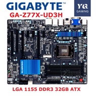 LGA 1155 For Intel DDR3 Gigabyte GA-Z77X-UD3H Motherboard USB3.0 32G Desktop Mainboard Z77 Used