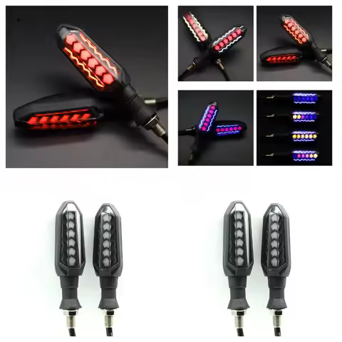 Motorcycle Scooter LED Turn Signals 12V Universal ABS Flasher Light For Honda Hornet CB600F VOGE 300
