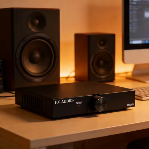 FXAUDIO 1602A HIFI 200W high power digital amplifier 2.1 channel TA3255 power amplifier Home theater