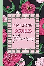 Mahjong Scores & Memories: Score Tracker Notebook with Black Floral Cover: 120 Pages | 6 x 9 Score B