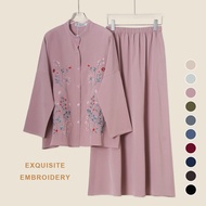 YOUMILIER DIANA FLORAL EMBROIDERED SET BLOUSE & SKIRT YMWM089