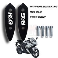 R25 OLD blanking Mirror, R&G rear view Mirror Cover Side Mirror Motorcycle