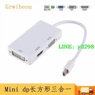 minidp轉hdmi轉換器接頭雷電接口筆記本轉VGA投影儀DVI顯示三合一