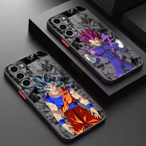 Art D-Dragon Ball Vegeta Goku Frosted Translucent For Samsung Galaxy S24 S23 S22 S21 S20 FE S10 S9 S