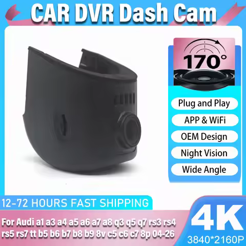 Plug and Play 4K 2K 1K Car DVR Dash Cam for Audi a3 a4 a5 a6 a7 a8 q3 q5 q7 b4 b5 b6 b7 b8 b9 8v c5 