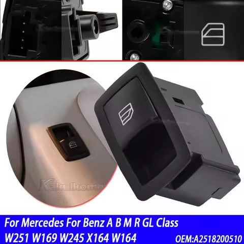 5 Pins Car Window Switch Button Electric Control A2518200510 For Mercedes Benz A B M GL Class W251 V