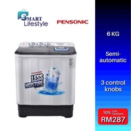 PENSONIC SEMI AUTO WASHING MACHINE 6KG | PWS-6005X