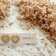 心之遙想 ‧ 粉水晶‧ 晶石淡水珠耳環