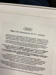 Apple ipad 10 256GB Cellular