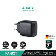 [Super Fastcharge 2.0] AUKEY PA-B2T หัวชาร์จเร็ว Omnia™ II Series 45W With GaN3 Power Tech หัวชาร์จที่รองรับ รองรับ Super Fast Charge 2.0 45W และเทคโนโลยี PD สำหรับ iPhone Android Laptop รุ่น PA-B2T