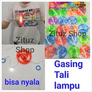 mainan gasing tali nyala mainan gasing nyala gasing jantra gasing jadul gasing tarik gasing LED Gasi